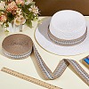 10 Yards Polyester Jacquard Ribbon OCOR-WH0101-187D-4