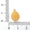 Natural Amazonite 304 Stainless Steel Teardrop Charms LS-G-D075-01G-03-3