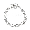 304 Stainless Steel Twisted Ovel Link Chain Bracelets for Women BJEW-A036-09P-4