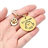 Alloy Enamel with Rhinestone & 201 Stainless Steel Keychain KEYC-YW00101-01-5