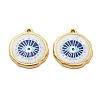 IP Plating(IP) 304 Stainless Steel Enamel Pendants STAS-A103-01G-02-1