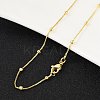 Brass Satellite Chains Necklace for Women X-NJEW-P265-05G-3