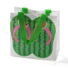 Summer Beach Theme Printed Flip Flops Non-Woven Reusable Folding Gift Bags with Handle LS-ABAG-F009-E09-1