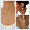 2Pcs 2 Styles Brass Micro Pave Clear Cubic Zirconia Pendants KK-TADJ0001-01-5