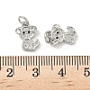 Brass Micro Pave Clear Cubic Zirconia Pendants KK-H076-20P-3