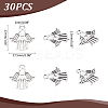 30Pcs Tibetan Style Alloy Pendants TIBEP-UN0001-14-3