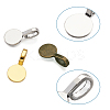 Tibetan Style Alloy Glue On Flat Pad Pendant Bails TIBE-TA0001-10-4