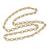 Unisex 304 Stainless Steel Textured Cable Chain Necklaces STAS-L127-01G-1