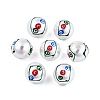 Mahjong Theme ABS Plastic Imitation Pearl Enamel Beads KY-G020-04D-3