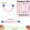 7Pcs 7 Styles Candy Color Acrylic Round Hair Ties OHAR-CP0001-22A-2