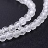 Natural Quartz Crystal Round Beads Strands X-G-J303-01-6mm-3