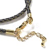 Polyester Cord Braided Necklace Makings MAK-L043-03G-01-3