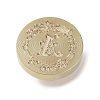 Golden Tone Wax Seal Brass Stamp Head DIY-B079-01G-A-2