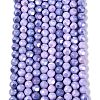 Ombre Effect Dyed Electroplate Opaque Glass Beads Strands EGLA-Q130-01A-11-2