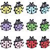 12Pcs 6 Colors Food Grade Eco-Friendly Silicone Beads SIL-CA0001-18-1