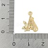 Brass Crystal Rhinestone Letter Links Connector Charms KK-S395-06G-A-3