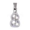 Openable 304 Stainless Steel Urn Ashes Pendants STAS-D097-15P-1