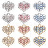 48Pcs 6 Colors Alloy Charms FIND-FH0003-72-1