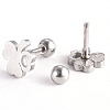 Tarnish Resistant 201 Stainless Steel Barbell Cartilage Earrings EJEW-R147-19-2