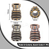 3Pcs 3 Colors Brass EDC European Beads KK-UN0001-86-3