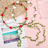 2Pcs 2 Colors Polyester Artificial Rose Garland Headbands Hair Vine AJEW-CP0008-26B-4