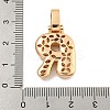 Brass Micro Pave Clear Cubic Zirconia Pendants KK-B099-01G-R-3