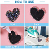 12Pcs Glitter Resin Hotfix Rhinestone(Hot Melt Adhesive On The Back) PATC-CA0001-15-4