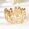 304 Stainless Steel Cuff Bangles for Women LS-BJEW-B166-01G-2