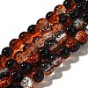 Crackle Glass Beads Strands X1-CCG-C002-8mm-02-1