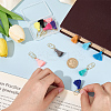 Polycotton(Polyester Cotton) Tassel Bookmark AJEW-BM00005-3