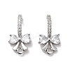 Brass with Cubic Zirconia Stud Earring Finding KK-Q048-24P-1