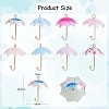 16Pcs Acrylic Umbrella Charms Pendants Acrylic Dangle Charm with Brass Loops for Jewelry Necklace Earring Making Handmade JX313A-2