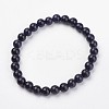 Synthetic Blue Goldstone Stretch Bracelets G-N0263-02-1