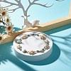 Heart & Tortoise Synthetic Turquoise Beaded Anklet AJEW-AN00459-01-2