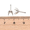 304 Stainless Steel Stud Earring Findings STAS-B091-02A-06P-3
