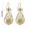 Eco-Friendly Teardrop Iron Pendants Dangle Earrings EJEW-PH01401-03-7