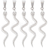 5Pcs 304 Stainless Steel Pendants STAS-BBC0007-72-7