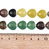 Gradient Color Natural Green Aventurine & Labradorite & Lemon Jade & Unakite & Petrified Wood Beads Strands G-B185-A07-5