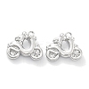 Brass Micro Pave Clear Cubic Zirconia Charms KK-M102-51P-1