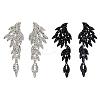 2 Sets 2 Style Rhinestone Wing Asymmetrical Earrings EJEW-FI0001-31-1