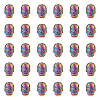  30Pcs Rack Plating Rainbow Color Alloy Beads PALLOY-NB0003-88-1