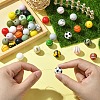 20 Styles Round Silicone Focal Beads SIL-YW0001-31-5