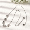 Brass Micro Pave Clear Cubic Zirconia Knot Pendant Necklaces NJEW-B157-08P-01-1