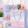 6Pcs Rectangle Paper FLower Gift Bags with Rope Handles ABAG-TA0001-29C-6