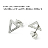 10Pcs 201 Stainless Steel Stud Earring Findings with Hole EJEW-FS0001-14A-4