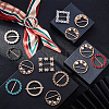 15Pcs 15 Style Alloy Buckles JEWB-PH0001-22-2