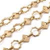 304 Stainless Steel Flower with Rhombus Link Chains CHS-Z007-14G-1