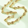 304 Stainless Steel Infinity Link Chain Necklaces for Women Men NJEW-F363-04G-1