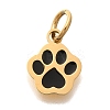 PVD Vacuum Plating 304 Stainless Steel Enamel Charms STAS-U035-06G-1