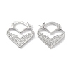 Rack Plating Brass Micro Pave Cubic Zirconia Hoop Earring EJEW-C081-37P-1